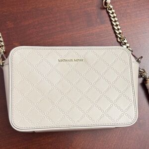 Michael Kors Cream Crossbody Bag with Tassel